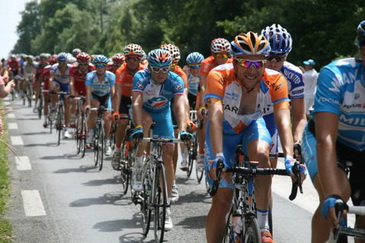 Het peleton in actie